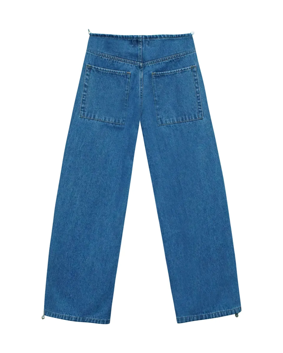 Adjustable Low-Rise Jeans