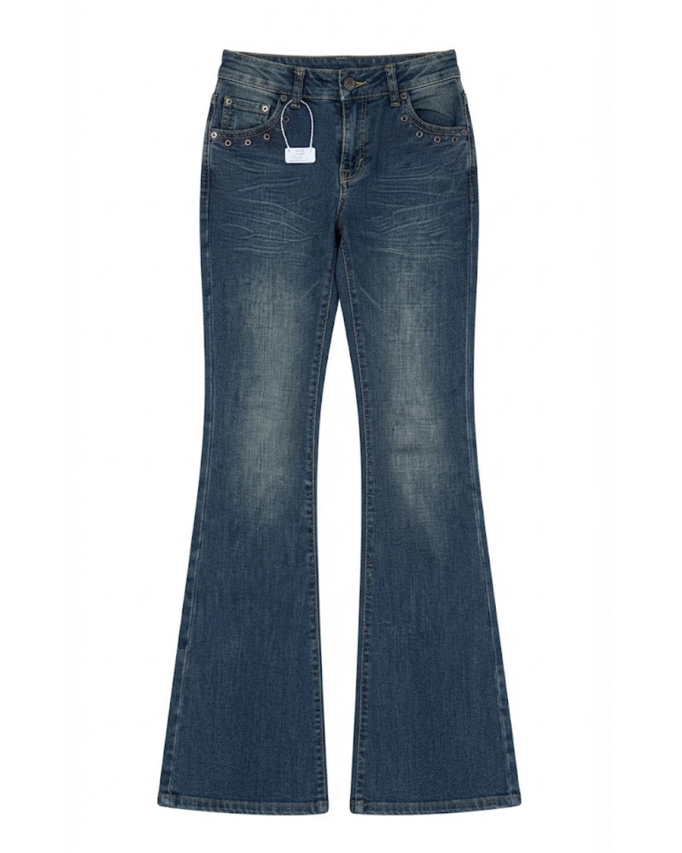 Grommet Low-Rise Flares