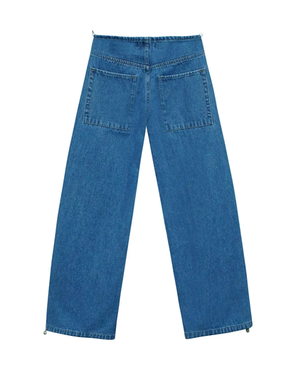 Adjustable Low-Rise Jeans