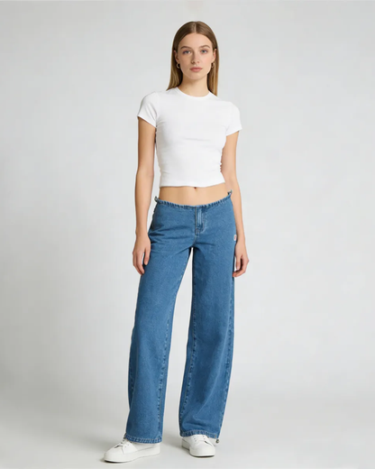 Adjustable Low-Rise Jeans
