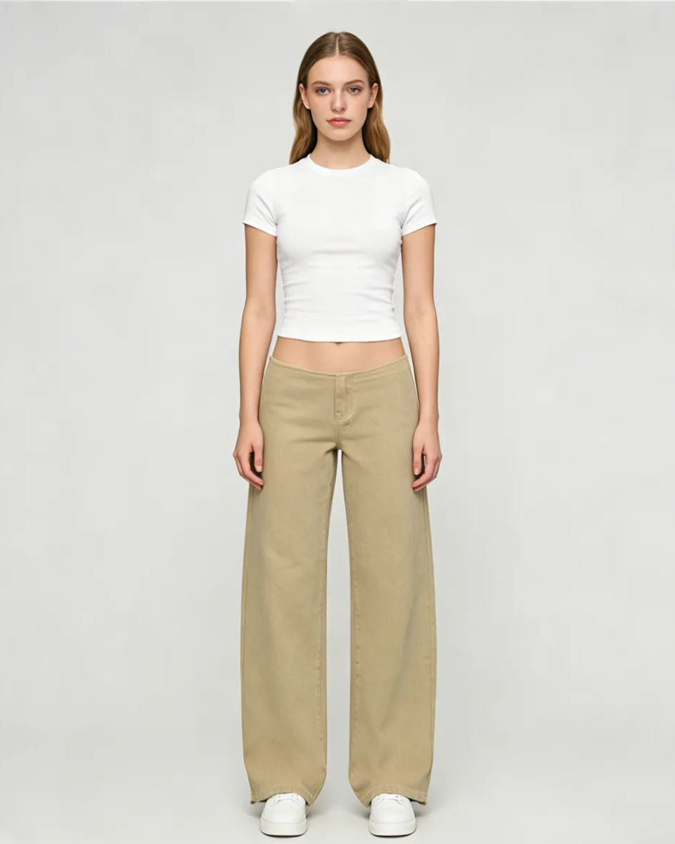 Adjustable Low-Rise Jeans
