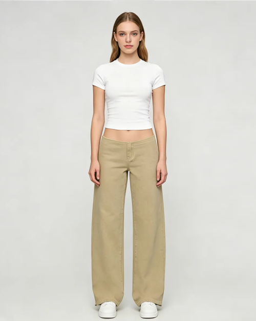 Adjustable Low-Rise Jeans