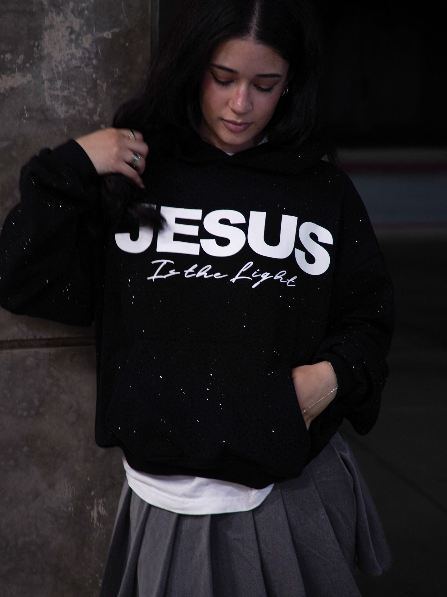 Jesus Rhinestone Hoodie