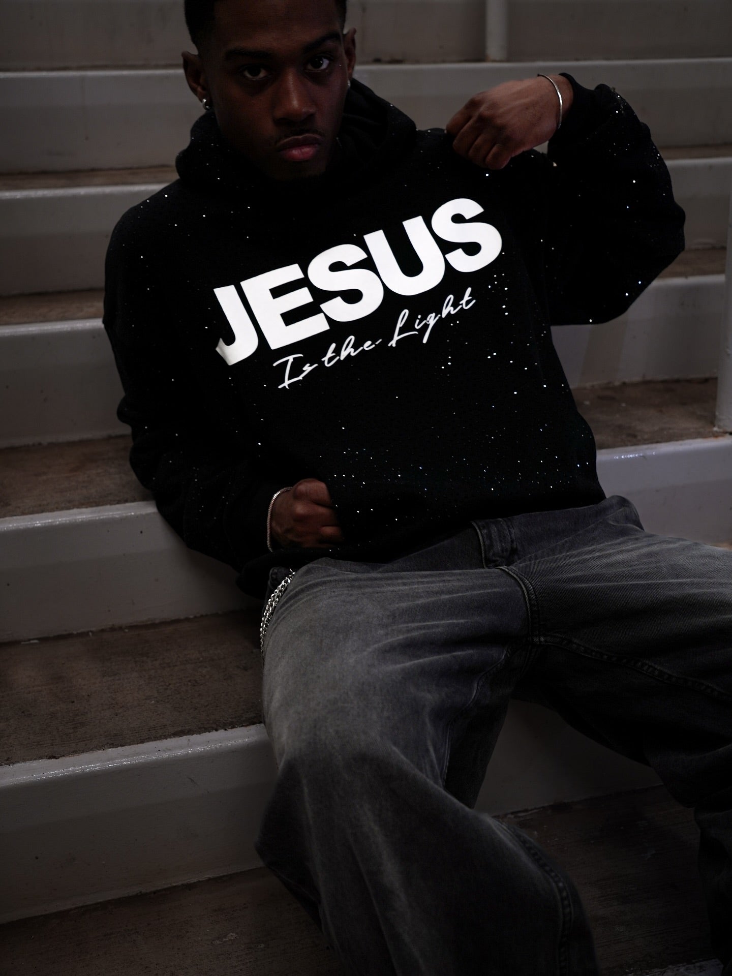 Jesus Rhinestone Hoodie