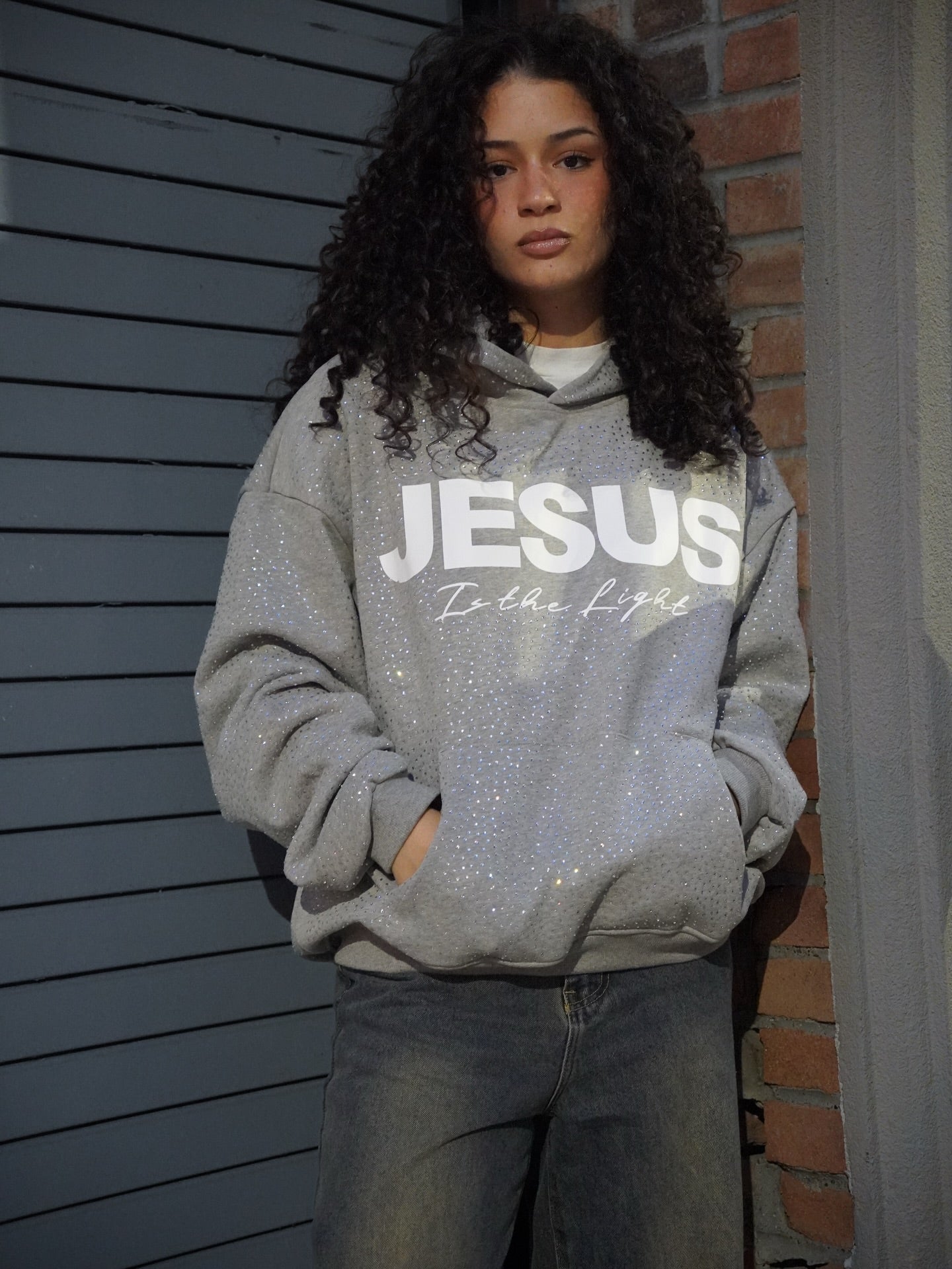 Jesus Rhinestone Hoodie